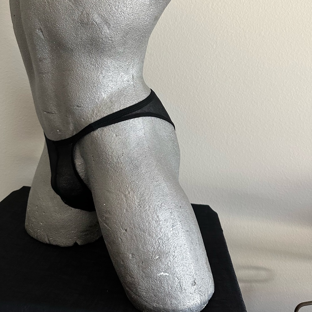 Sheer Bikini Brief Black. B057* - Picture 3 of 9